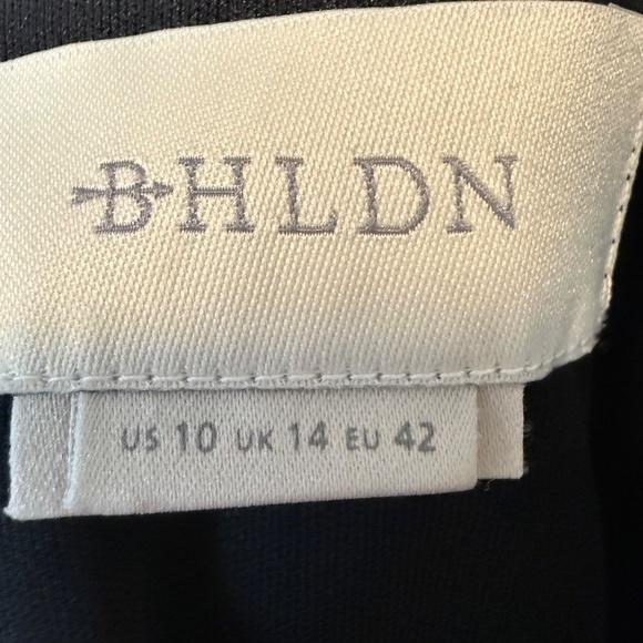 Anthropologie BHLDN Betsy Dress Black Cream Lace Maxi Gown Size 10 - Picture 13 of 15